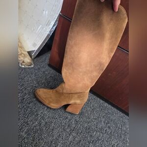 Vince Camuto Tan Suede Heeled Boots